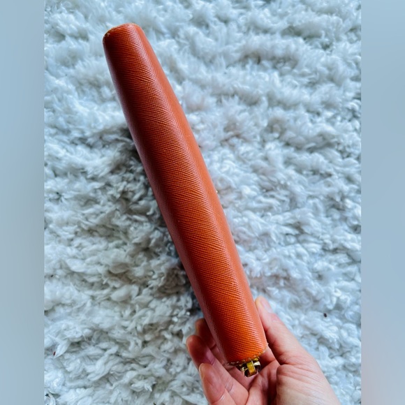 AUTHENTIC PRADA beautiful burnt orange zip around wallet - Picture 5 of 12